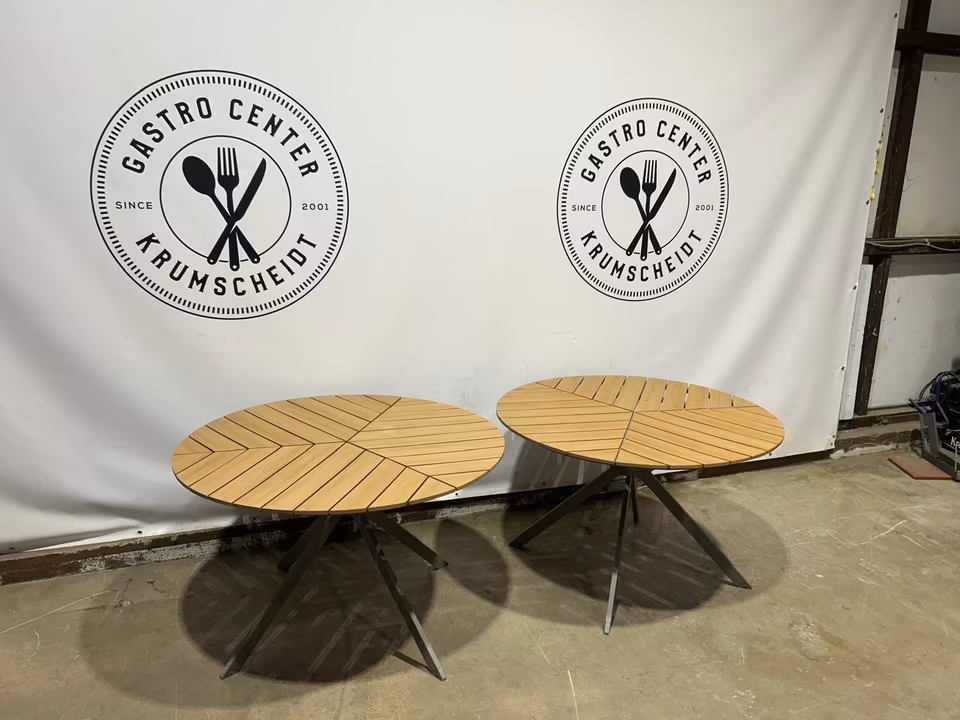 2 Tische/ Terrasse/ Outdoor Tische/ Ø120cm/ Kom Krom