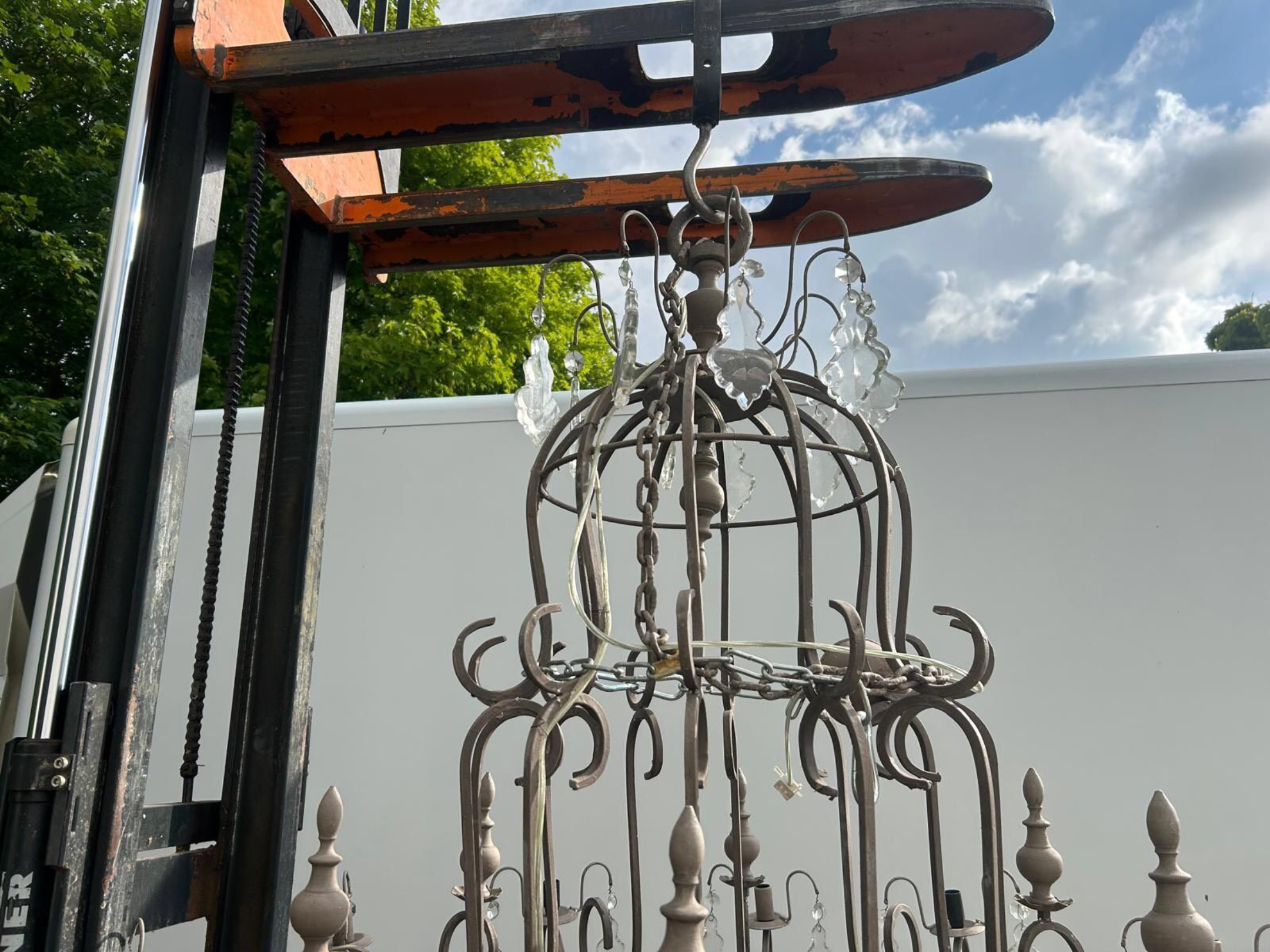 Antiker Kronleuchter/ Lampe Höhe 170/ Breite ca 150 cm