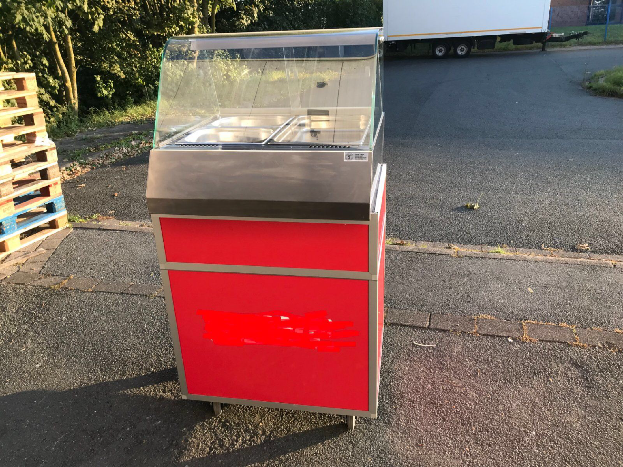 Ausgabetheke/ Heiße Theke/ Buffet/2/1 GN/fahrbar
