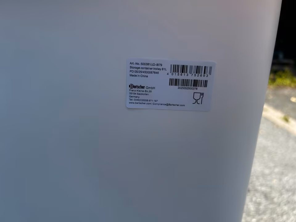 Bartscher Vorratsbehälter-Wagen 81 Liter oder 102 Liter