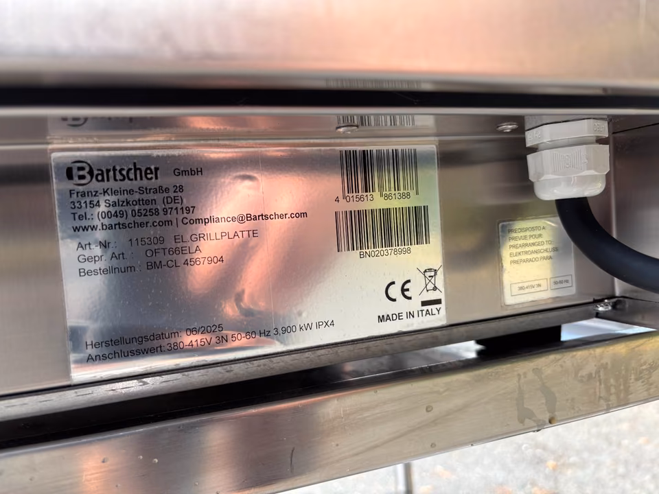 Bartscher Griddleplatte 115309/ Bratplatte/ Grillplatte/ Bräter/