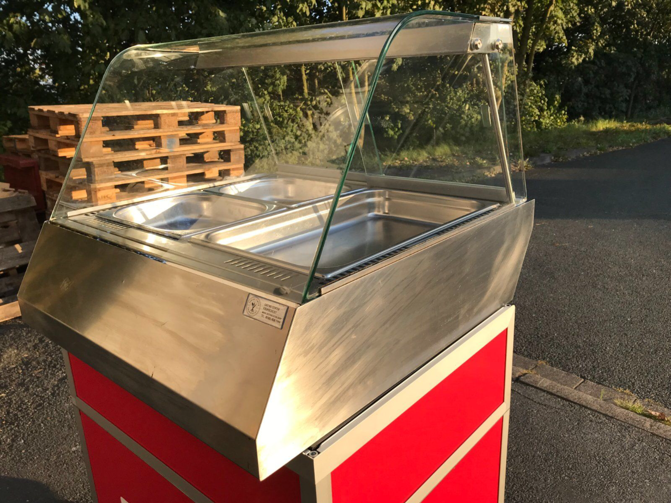 Ausgabetheke/ Heiße Theke/ Buffet/2/1 GN/fahrbar