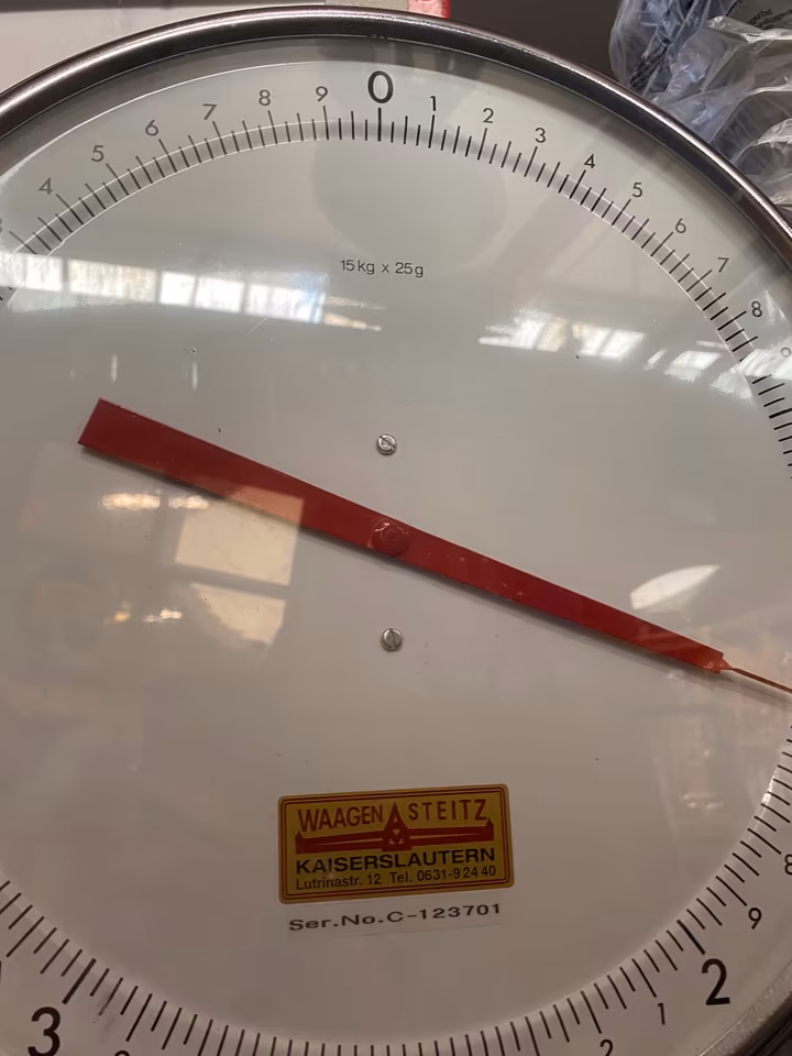 Wandwaage , 15 kg x 25 g,Seitz,Metzgerei,Fleischerei,Waage