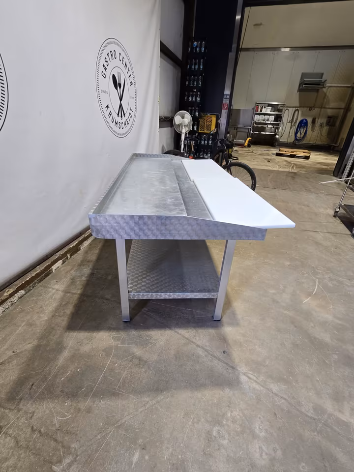 Alu Zerlegetisch/ Stufentisch/ Metzgertisch/ Tisch/ 202x90cm