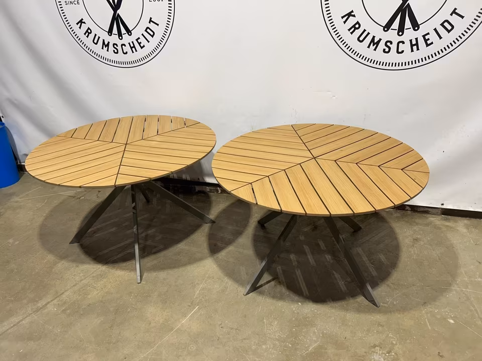 2 Tische/ Terrasse/ Outdoor Tische/ Ø120cm/ Kom Krom