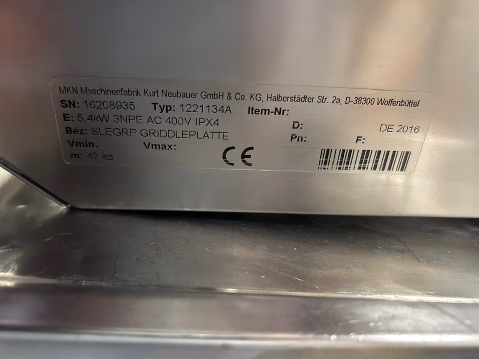 MKN Bräter/Bratplatte/Multibräter/Griddleplatte