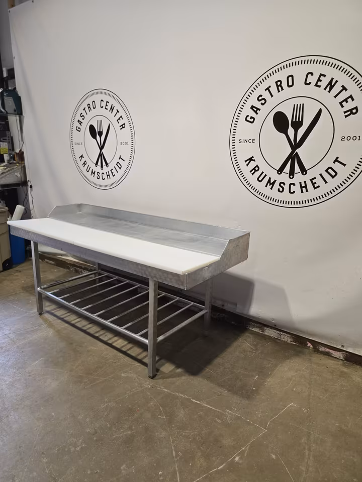 Alu Zerlegetisch/ Stufentisch/ Metzgertisch/ Tisch/ 204x80cm