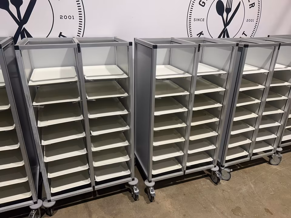 5x Scholl Tablettwagen RTW/Wagen für Tabletts/ 32x45 Tabletts/W45