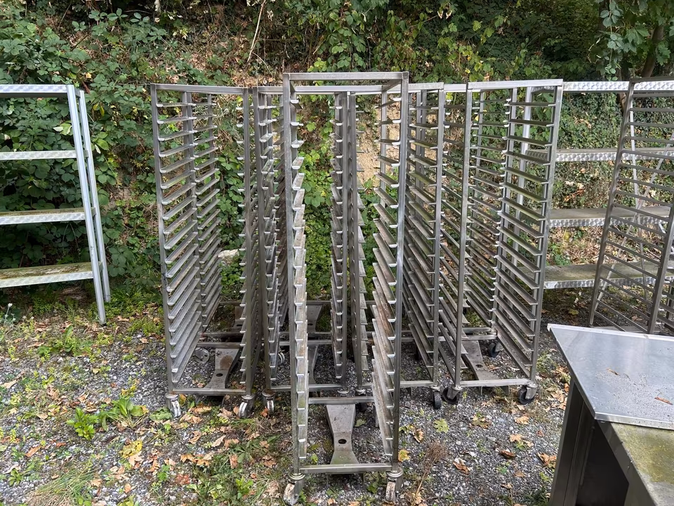 9x Stikkenwagen Miwe/ Blechwagen/ Beschickungswagen