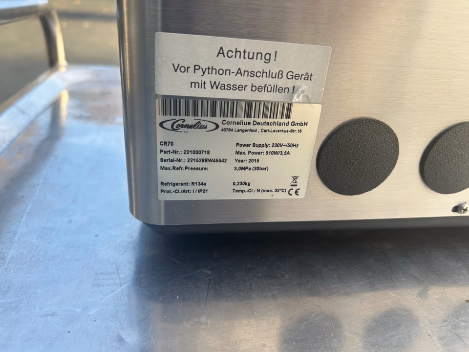 Cornelius CR 70 Kühler/ Getränkekühler/ UTK/Begleitkühlung