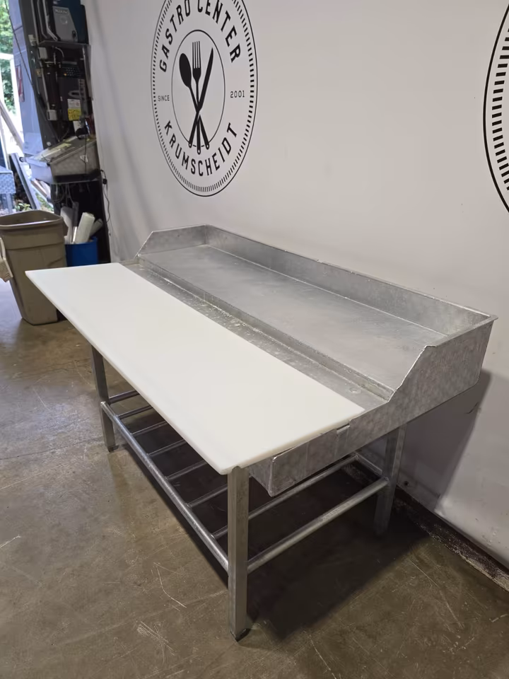 Alu Zerlegetisch/ Stufentisch/ Metzgertisch/ Tisch/ 154x80x86cm