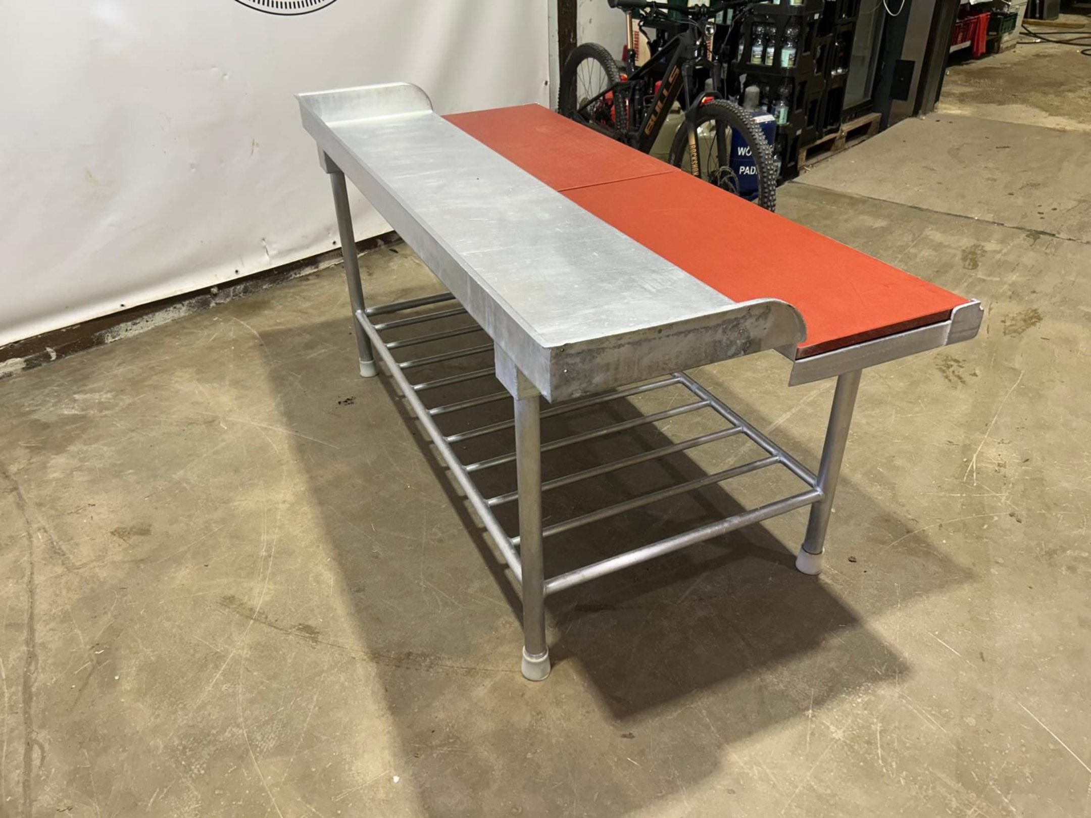 Alu Zerlegetisch/ Stufentisch/ Metzgertisch/ 203x 90 cm