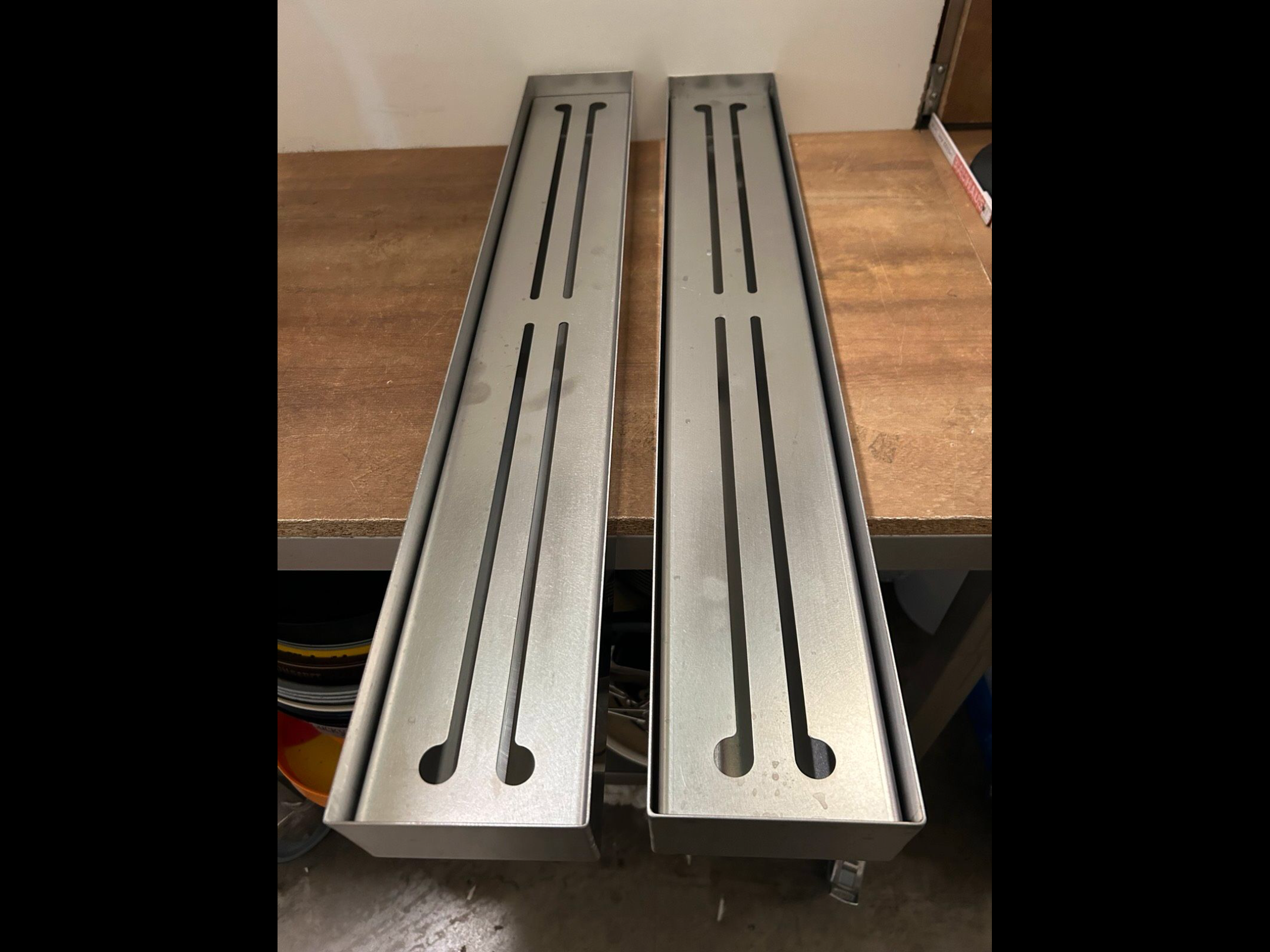 2 x Abtropfrinne/ Wanne/ Edelstahl