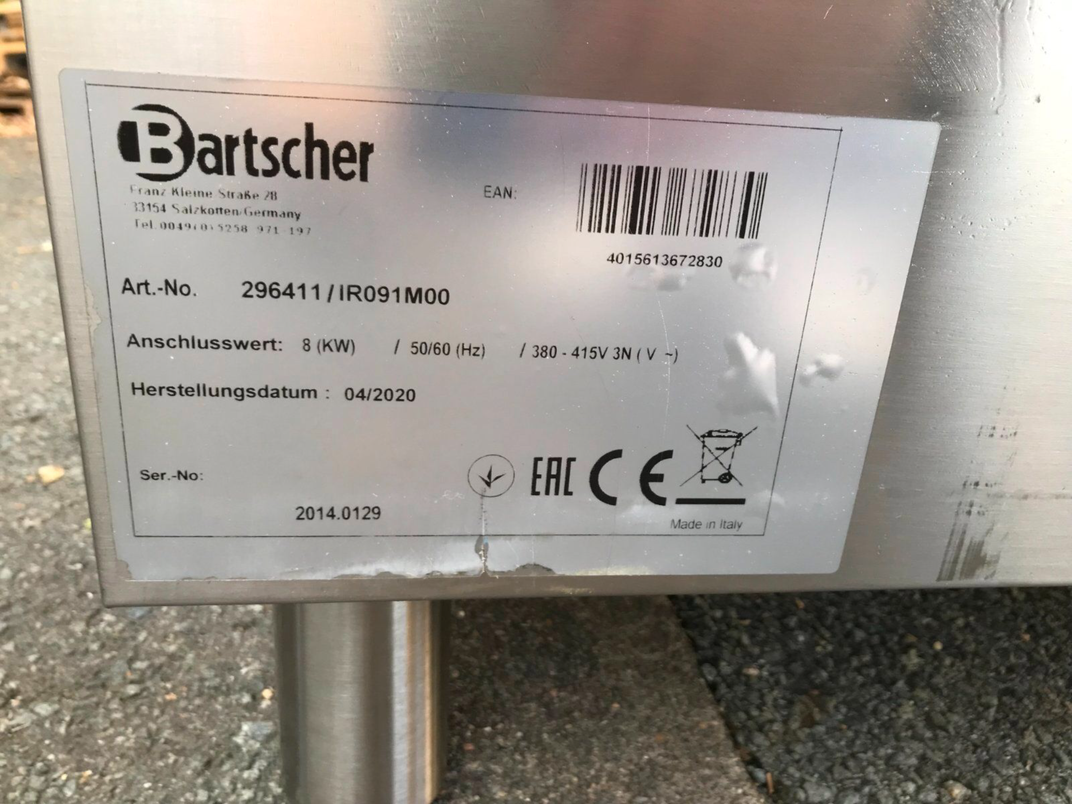 Bartscher 2 Felder Elektroherd 296411/Ceranherd Bj 2020