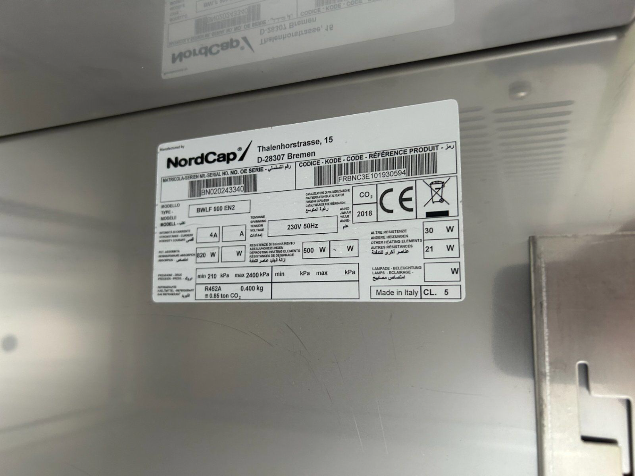 Backwarentiefkühlschrank BWLF 900 EN2 / Tiefkühlschrank