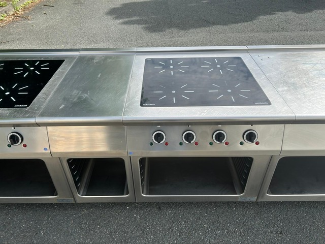 Ambach Imbisszeile/ Friteuse/ Induktionsherd/ Bratplatte/Kom Krom