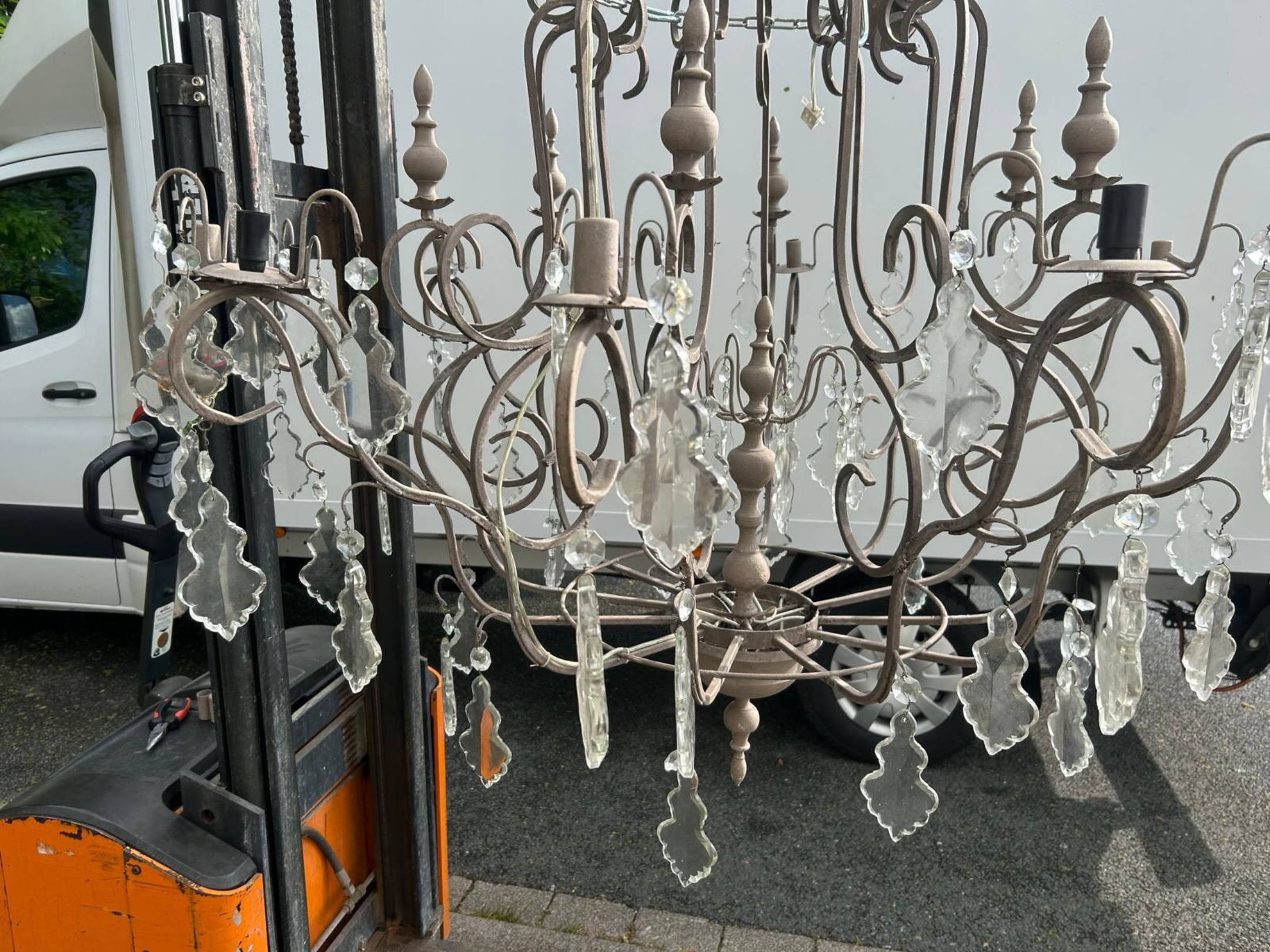 Antiker Kronleuchter/ Lampe Höhe 170/ Breite ca 150 cm