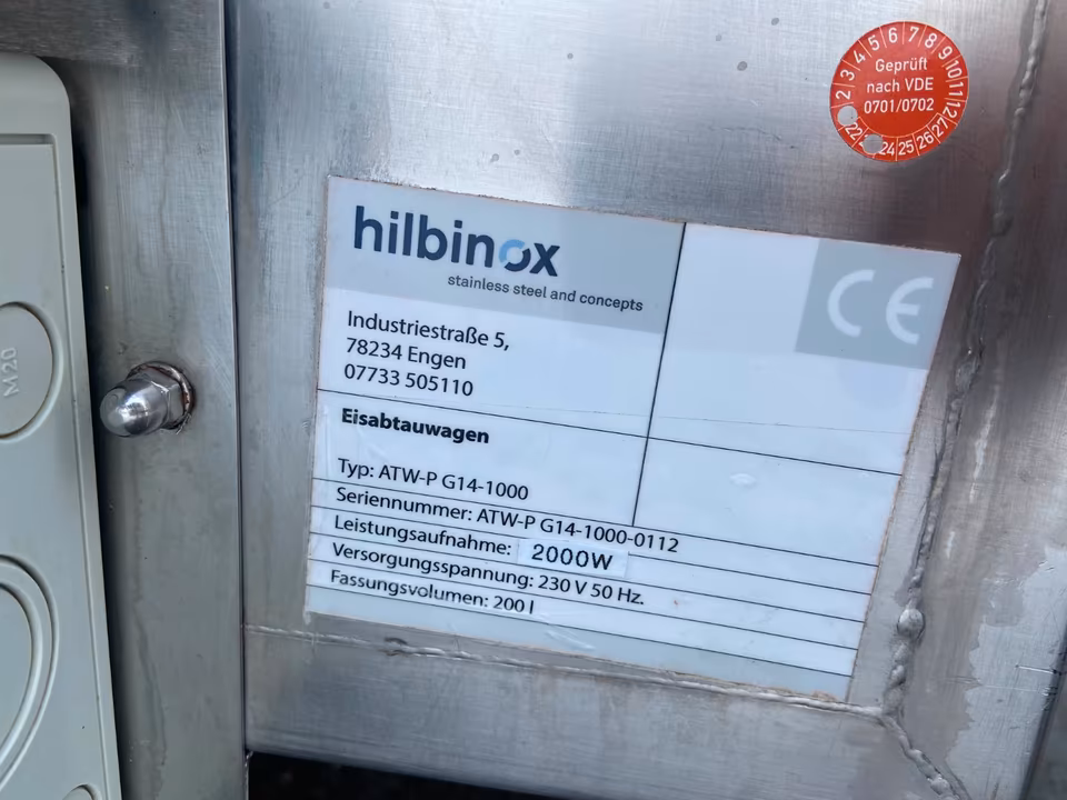 Hilbinox Eisabtauwagen,Abtauwagen,Mulde 200 Liter/Abtauwanne