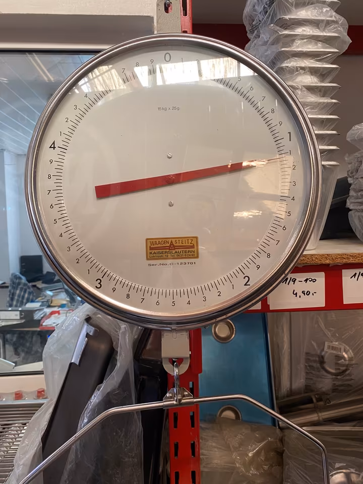 Wandwaage , 15 kg x 25 g,Seitz,Metzgerei,Fleischerei,Waage