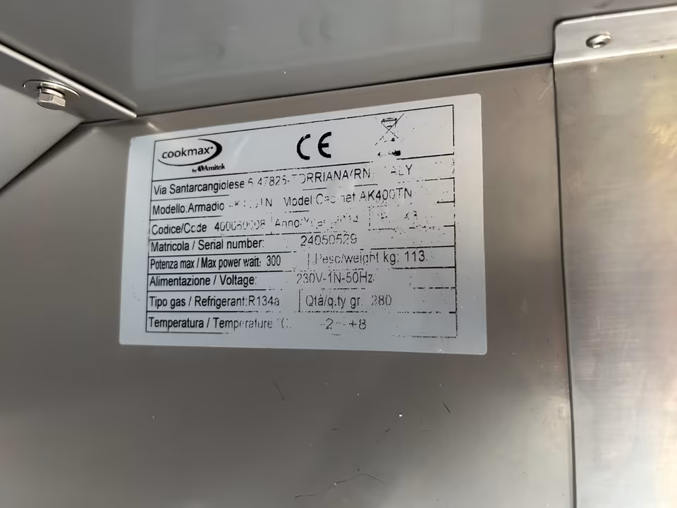 Cookmax AK400TN Kühlschrank/ Gastro 2/1 GN/ Edelstahl