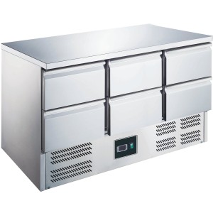 SARO Kühltisch mit 6 Schubladen, Modell ES 903 S/S TOP  0/6  465-1035