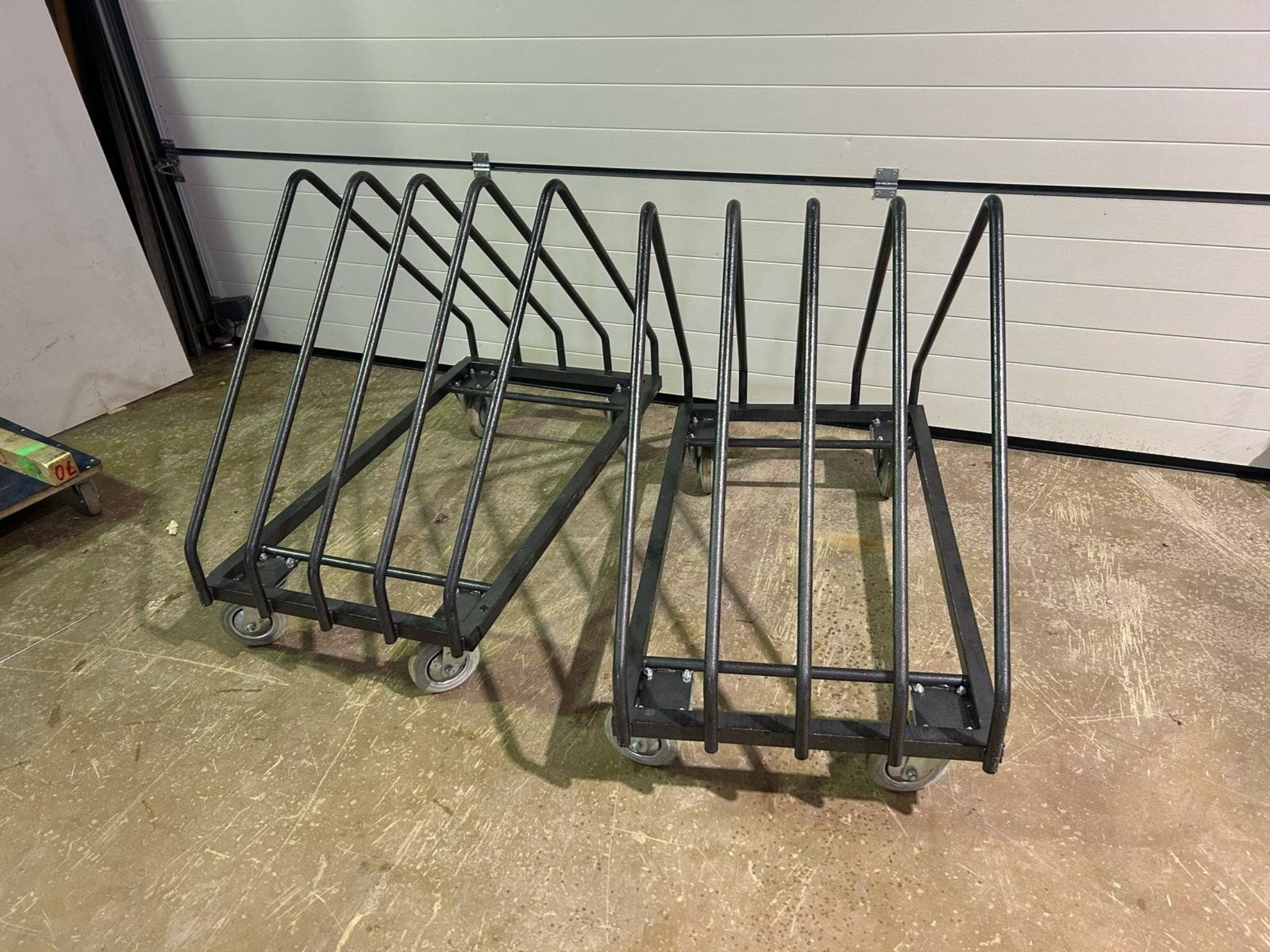 2 x Tischtransportwagen/Plattenwagen