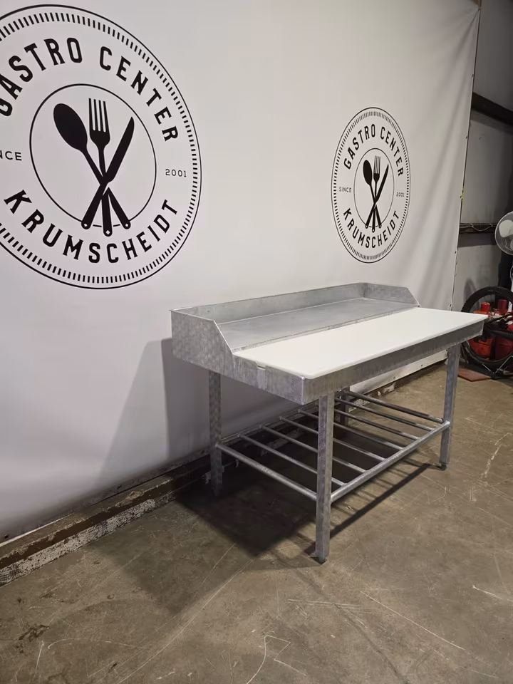 Alu Zerlegetisch/ Stufentisch/ Metzgertisch/ Tisch/ 154x80x86cm