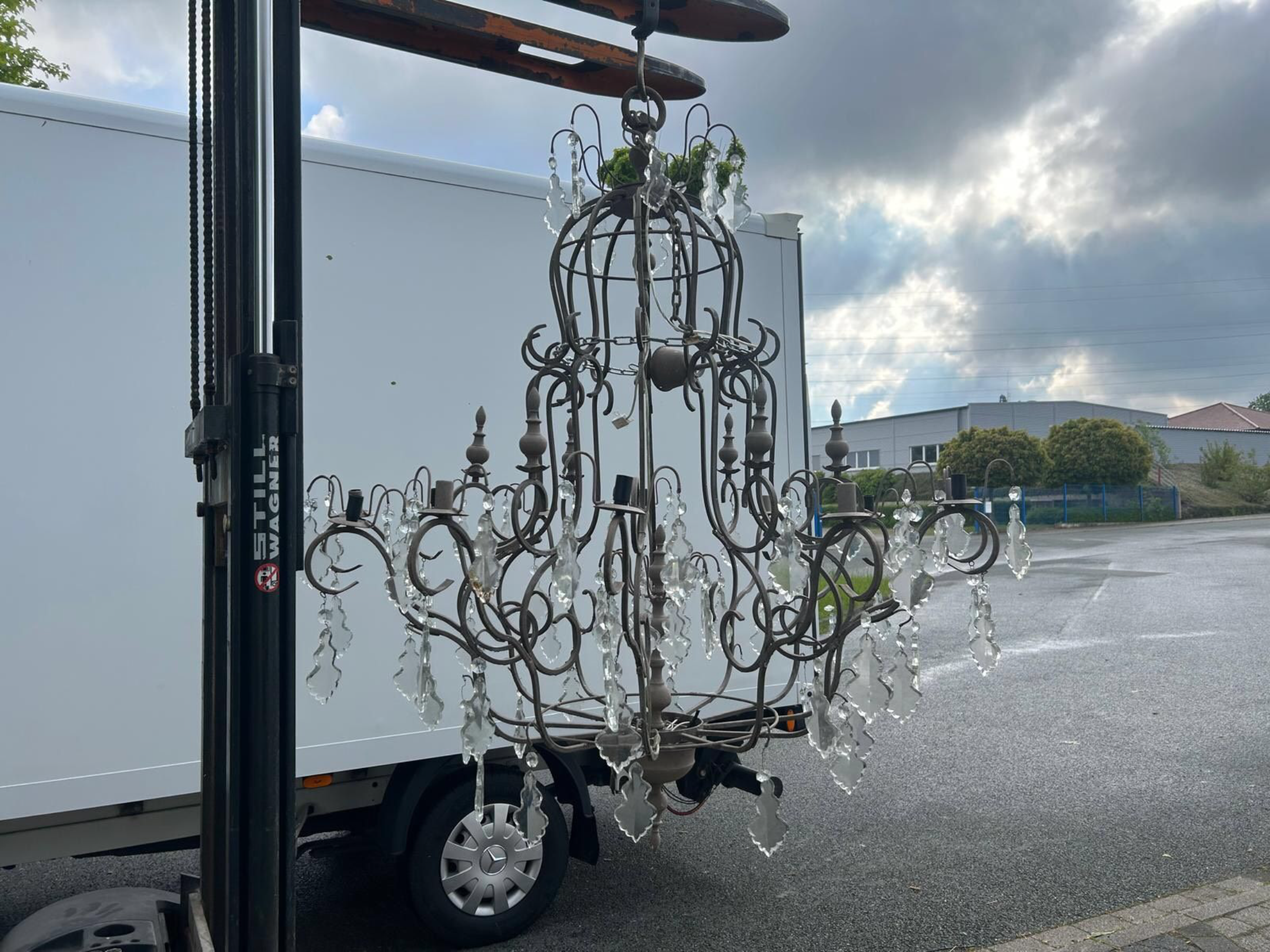 Antiker Kronleuchter/ Lampe Höhe 170/ Breite ca 150 cm
