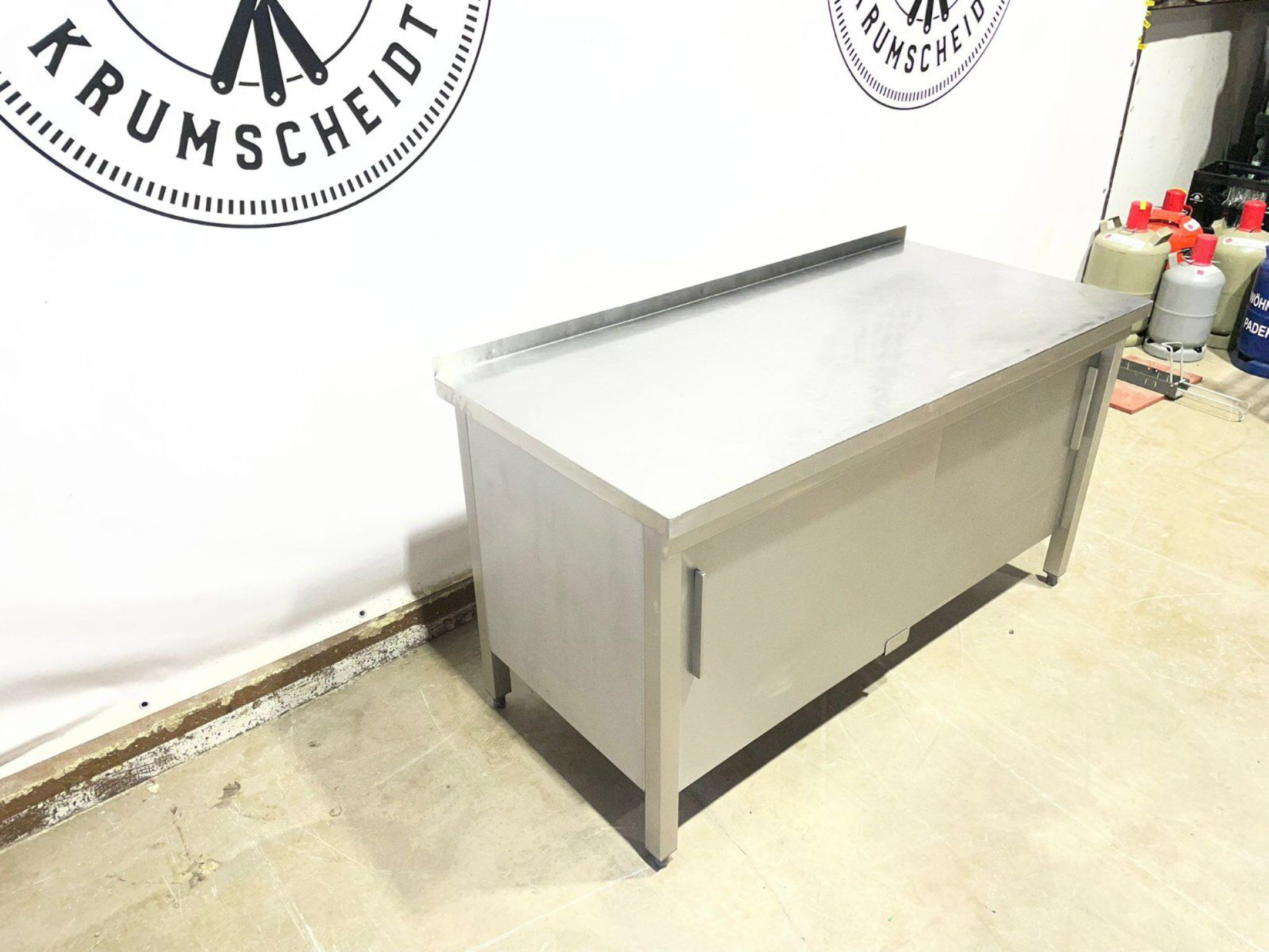 Arbeitsschrank/ Edelstahlschrank Arbeitstisch/ 150