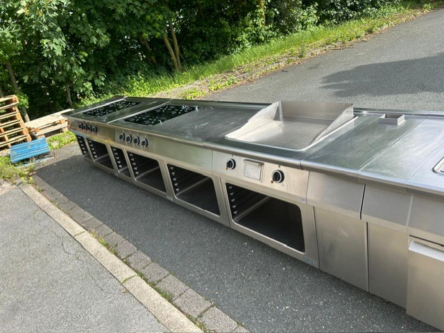 Ambach Imbisszeile/ Friteuse/ Induktionsherd/ Bratplatte/Kom Krom