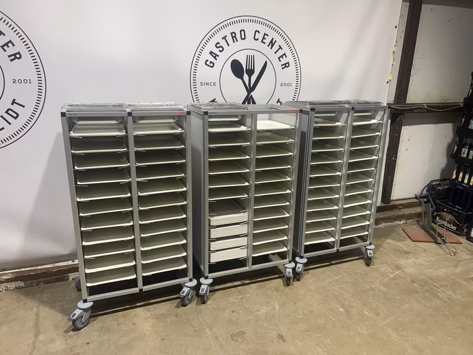 3x Scholl Tablettwagen RTW/Wagen für Tabletts/ 32x45 Tabletts/W38