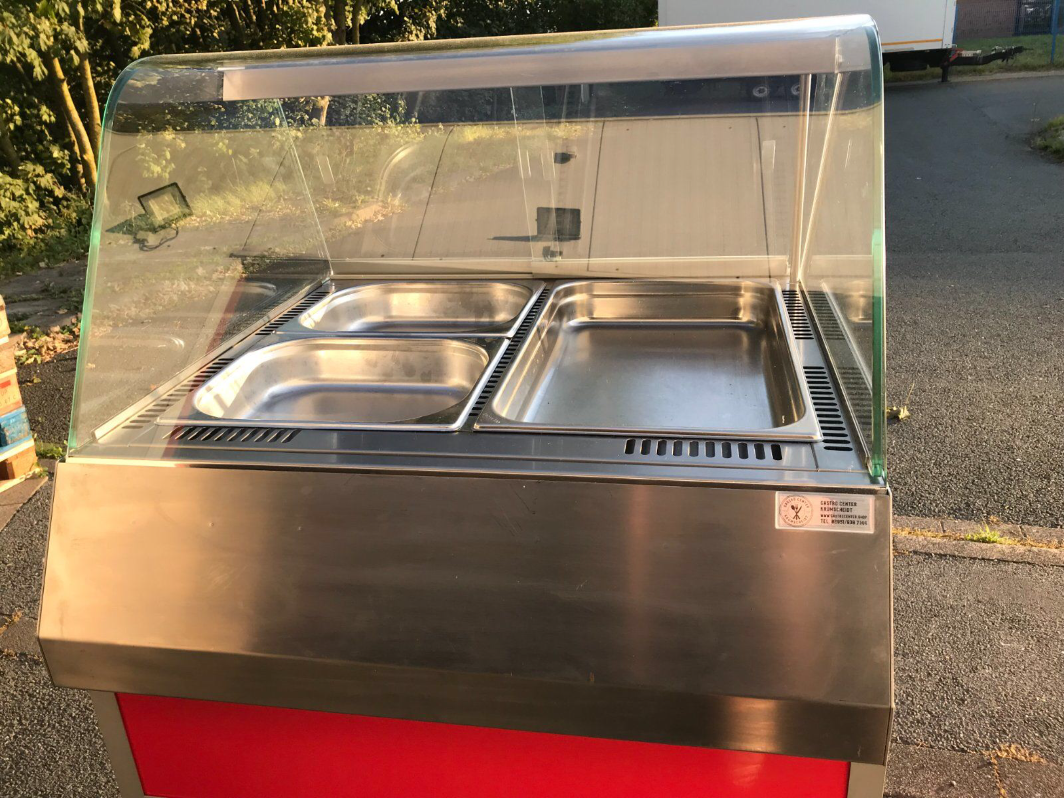 Ausgabetheke/ Heiße Theke/ Buffet/2/1 GN/fahrbar
