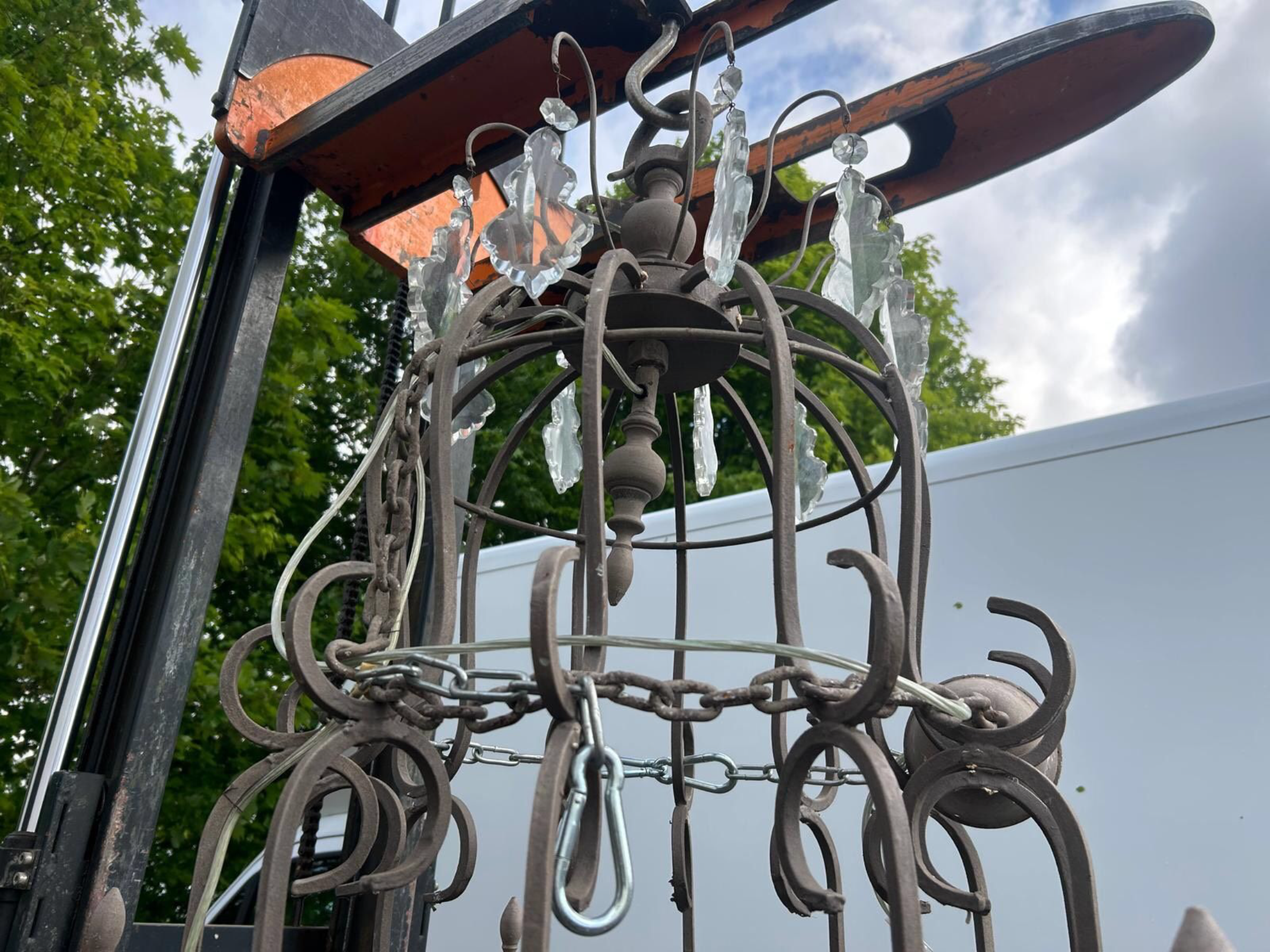 Antiker Kronleuchter/ Lampe Höhe 170/ Breite ca 150 cm