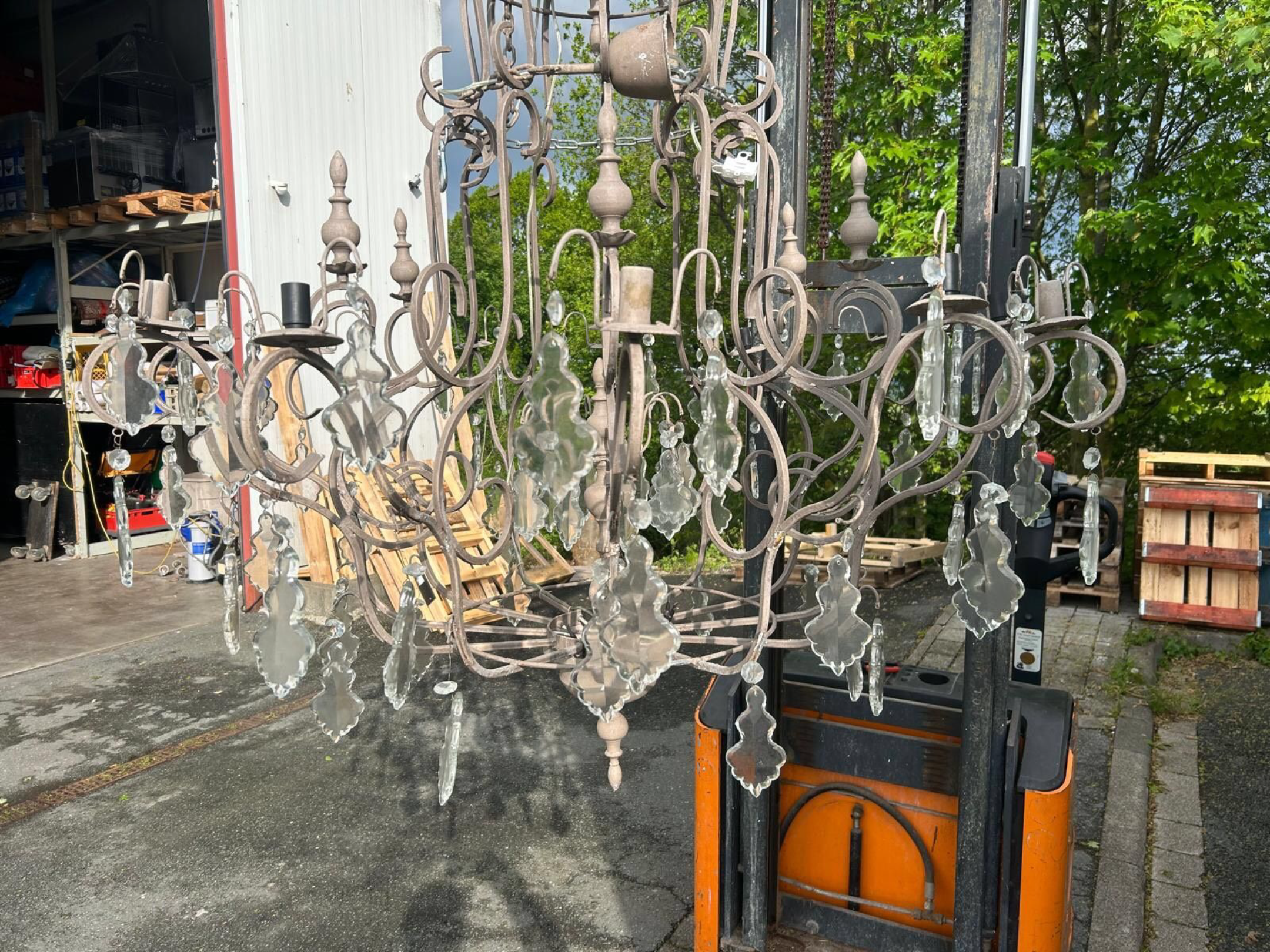 Antiker Kronleuchter/ Lampe Höhe 170/ Breite ca 150 cm