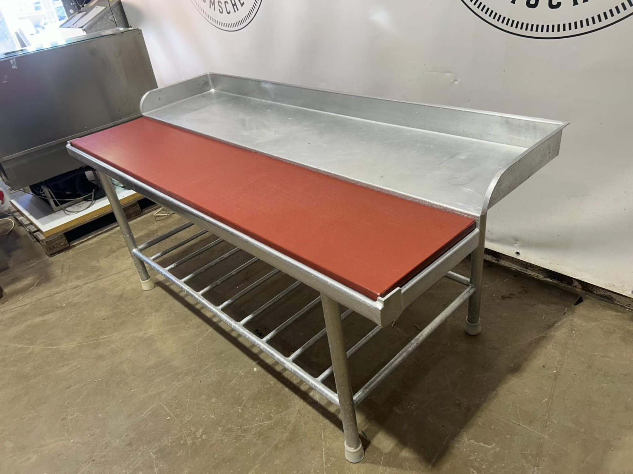 Alu Zerlegetisch/ Stufentisch/ Metzgertisch/ 203x 90 cm